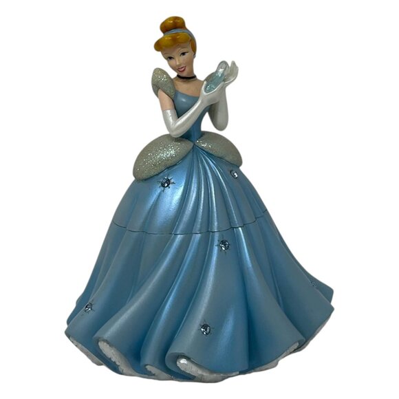 Disney Cinderella Ceramic Trinket Box With Glitter & Gemstone Details READ - Picture 2 of 16